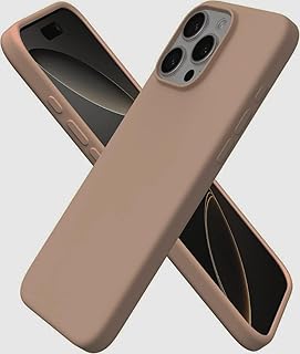 جراب حماية سيليكون رفيع للغاية متوافق مع موبايل آيفون 16 برو ماكس مضاد للصدمات مع بطانة ناعمة من المايكروفايبر ومضاد للخدش مع حماية للكاميرا من نيكست ستور (بيج)