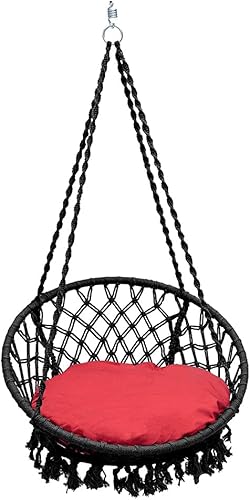 Miniatura 1 de Bahia - Hamaca de macramé, silla colgante para dormitorio, silla de columpio de cuerda bohemia para interiores, silla de columpio de macramé para