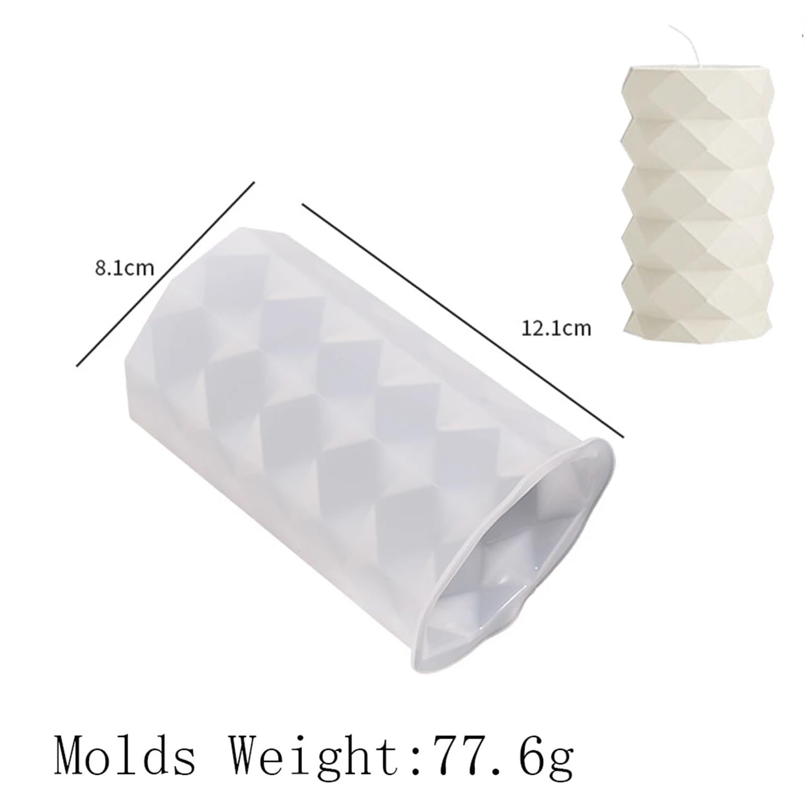 Molde de silicona para velas, Molde de vela silicona con rayas cilíndricas, bricolaje, for velas, jabón, resina, manualidades, Multicolor(E)