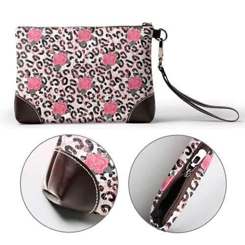 ヒョウ柄と花柄のクラッチバッグ NBKING] クラッチバッグ ヒョウ柄 豹柄 ピンク 花柄 セカンドバッグ