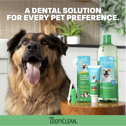 Image of TropiClean Fresh Breath Dog Tooth Brushing Kit for Small /Medium Dogs