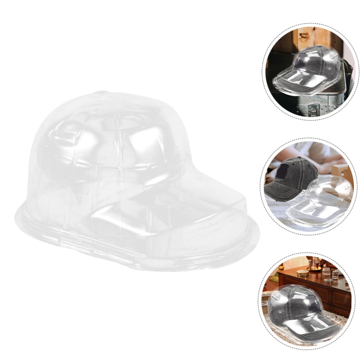 Organizador de Gorras de Béisbol Transparente 6 Unidades Pp
