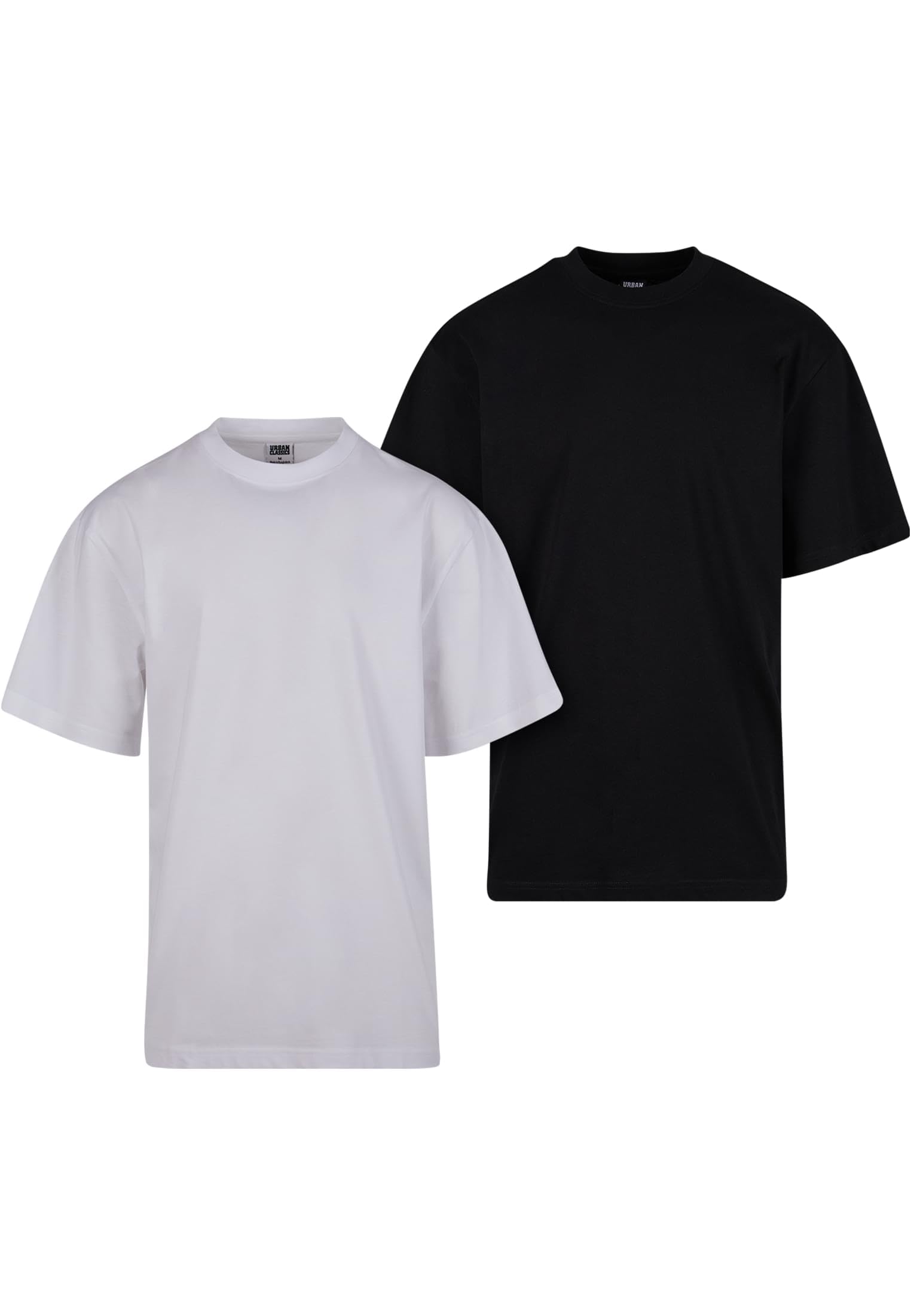 Urban Classics Men's Tall Tee 2-Pack T-Shirt, White+Black, XXL