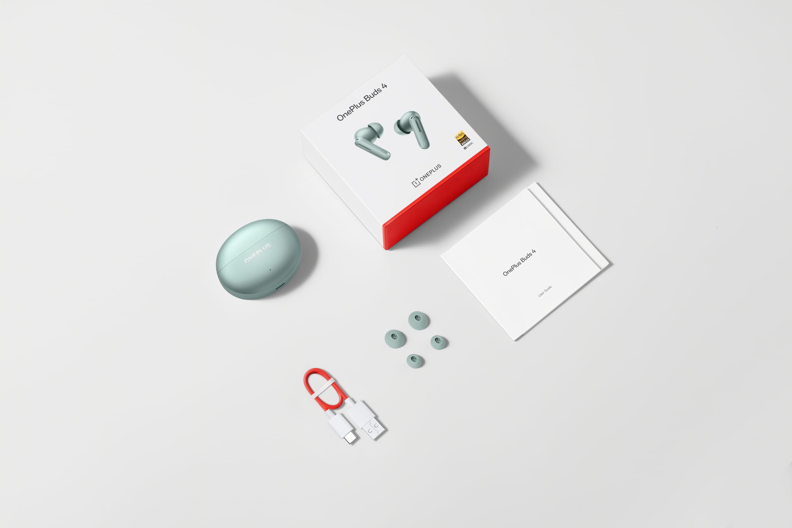 OnePlus Buds 4 auricolari wireless Bluetooth, Zen Green, E513A, in-ear, True Wireless con cancellazione attiva del rumore