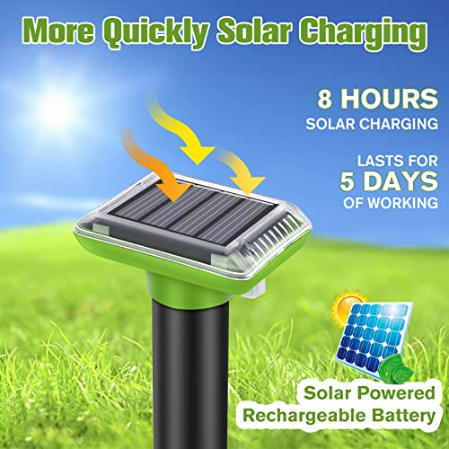 Solar Mole Repellent, Ultrasonic Gopher Repeller Outdoor, Solar Powered Waterproof Snake Repellent Deterrent Gopher Vole Snake Pest and Other Rodent Animals from Lawn Garden Yard Home(4 Packs) Solar Mole Repellent, Ultrasonic Gopher Repeller Outdoor, Solar Powered Waterproof Snake Repellent Deterrent Gopher Vole Snake Pest and Other Rodent Animals from Lawn Garden Yard Home(4 Packs)