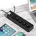 BEVA Regleta Enchufes de 5 Tomas Corrientes y 3 Rápida USB Tomas,...