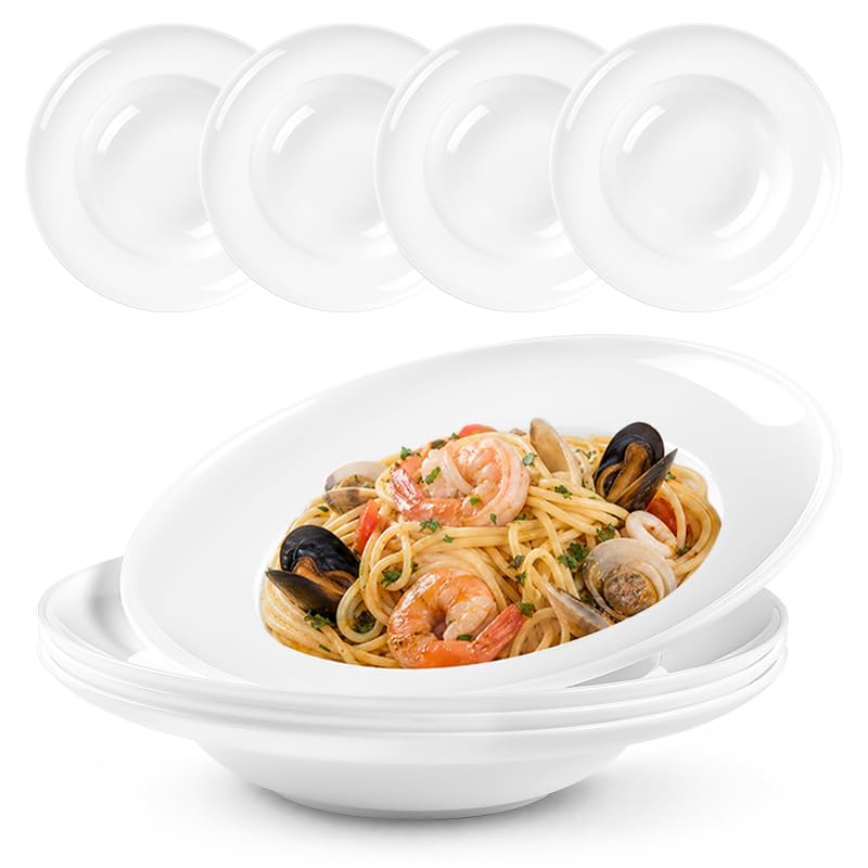 8pcs Pasta Bowls with Rim, Microwave & Dishwasher Safe, for Soup & Salad - image 1