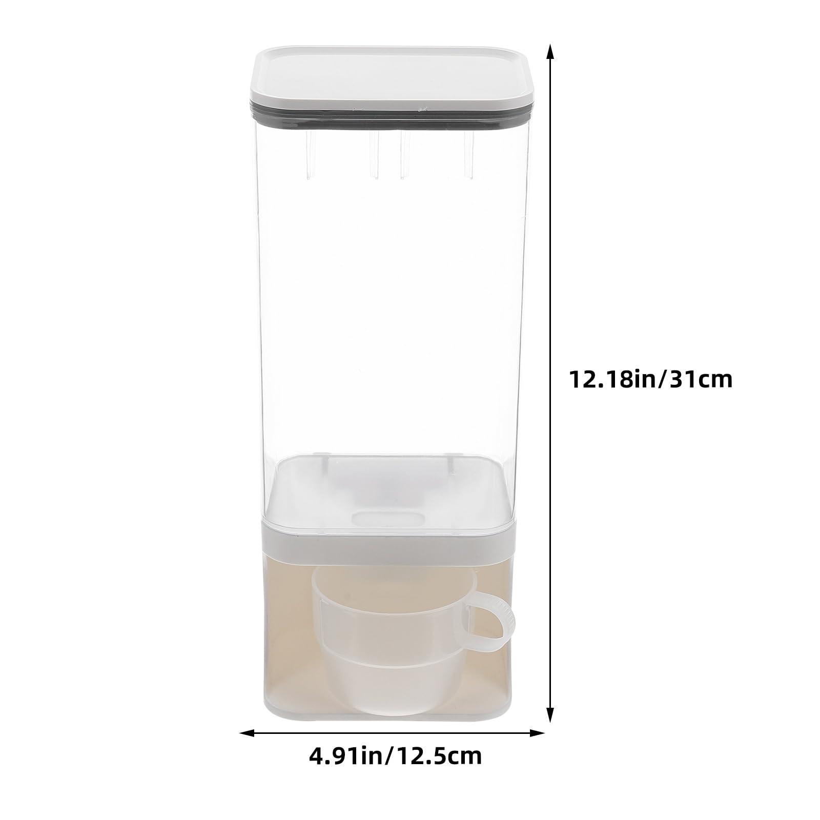 Abaodam Pet Food Storage Container Sealed Wall Mounted Food Dispenser for Dogs Cats Durable Airtight Storage Case Design Moisture Secure Buckle