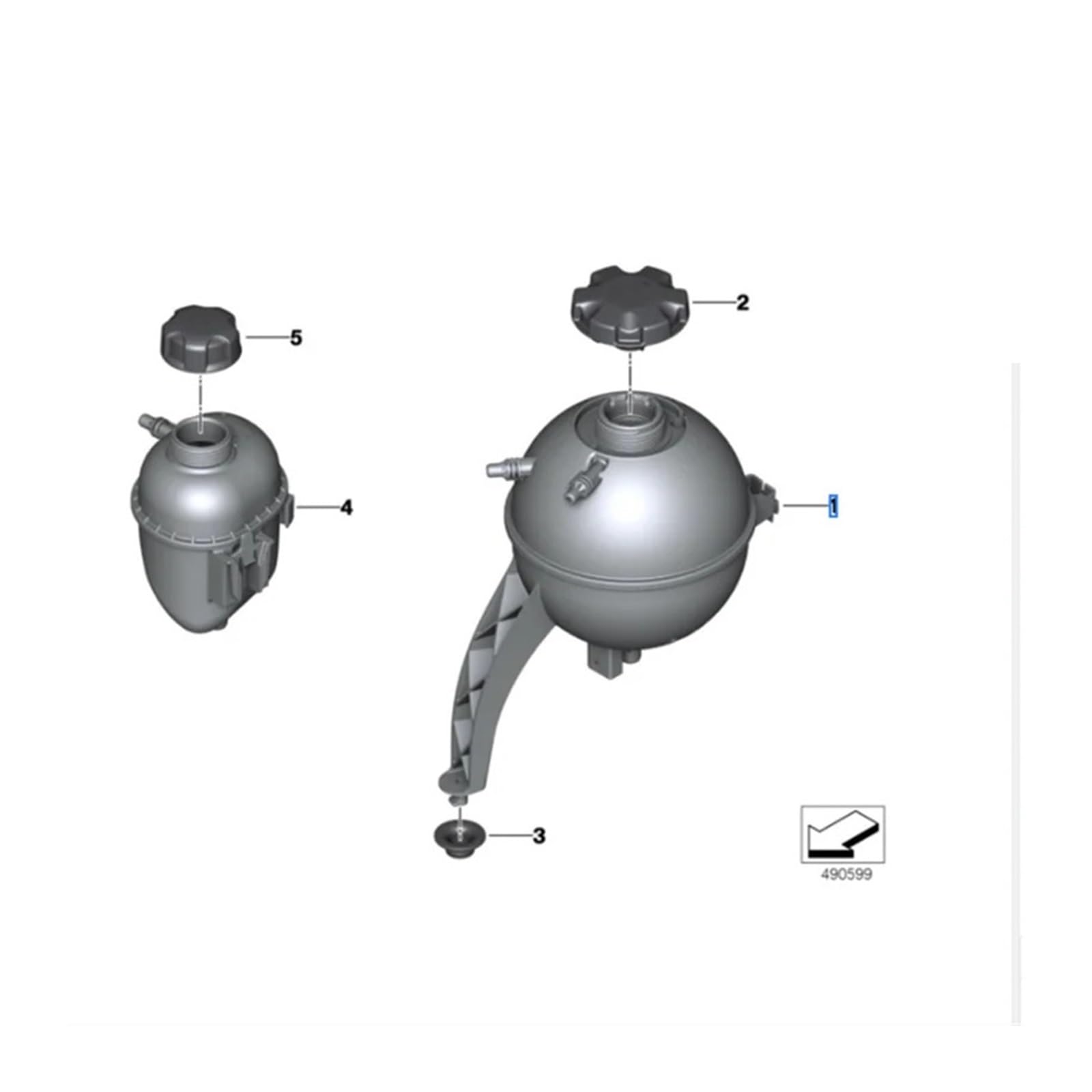 17138610662 Bollitore di espansione del liquido di raffreddamento antigelo for X5 G05 X6 G06 X7 G07 25dx 30dx 40ix 17135A6A031 2017-2020