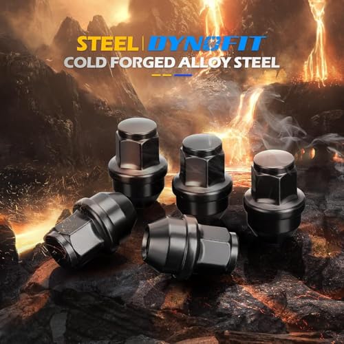 Image of Dynofit 5pcs 14x1.5 OEM Lug Nuts for 2015-2024 F150, One-piece Stock Lugnuts Compatible with Ford Expedition F-150 Lincoln Navigator 2016-2018 /2019-2024, 14mmx1.5 Factory Tuner Nuts Replace OE#611008