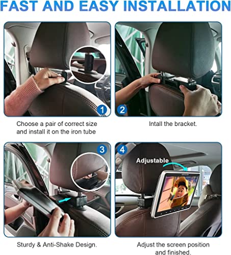 Ricilar 10.1" Dual Screen Dvd Players For Car,Portable Car Tv With Noise-Canceling Headphones,Support Usb/Sd, Hdmi Input, 1080P Mp4 Movies, Last Memory, Best Entertainment For Kids During Road Trip #TOP5