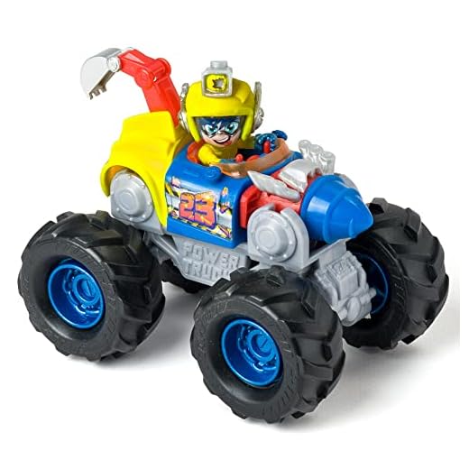 T-RACERS Turbo Truck Turbo Digger – Súper vehículo con 1 piloto y 1 vehículo exclusivos. Compatible con otros coches T-Racers