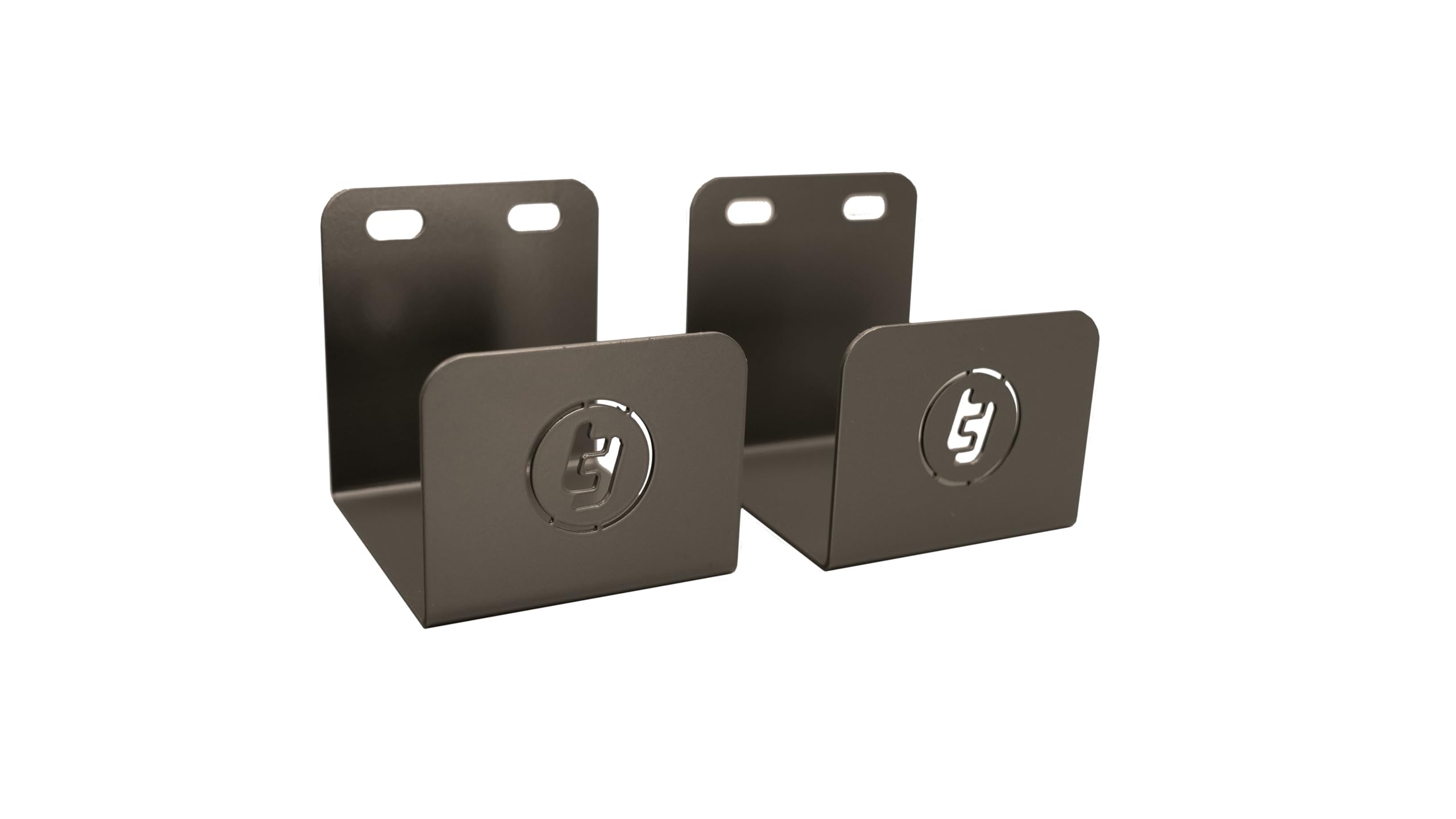 Tradetidy Grey Broom Brackets (Pair) – Heavy-Duty Steel Holders for T-Shaped Brooms – Ideal for Vans, Garages & Workshops – Made in the UK