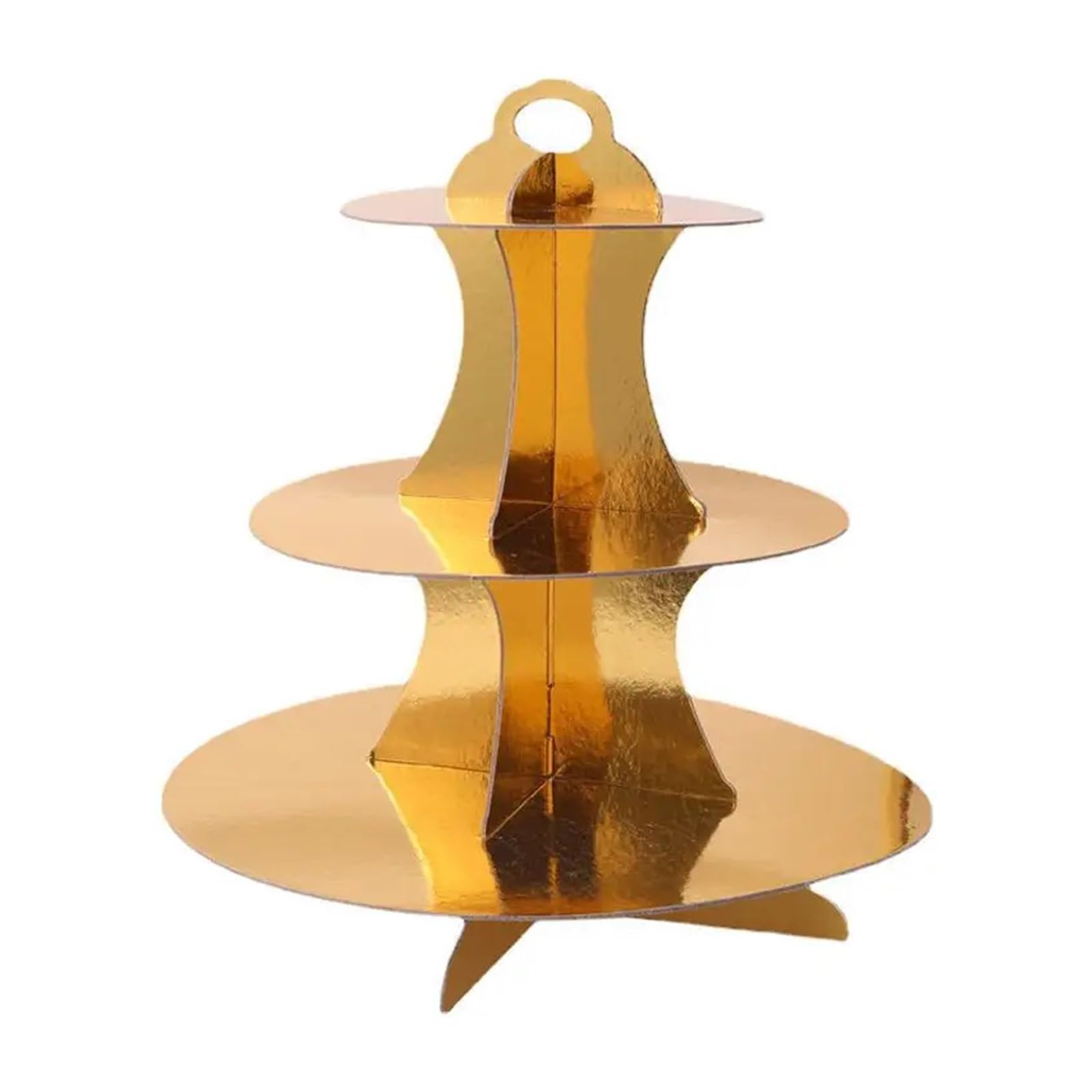 Generico Espositore for cupcake a 3 livelli, oro/argento | Gold 1pcs