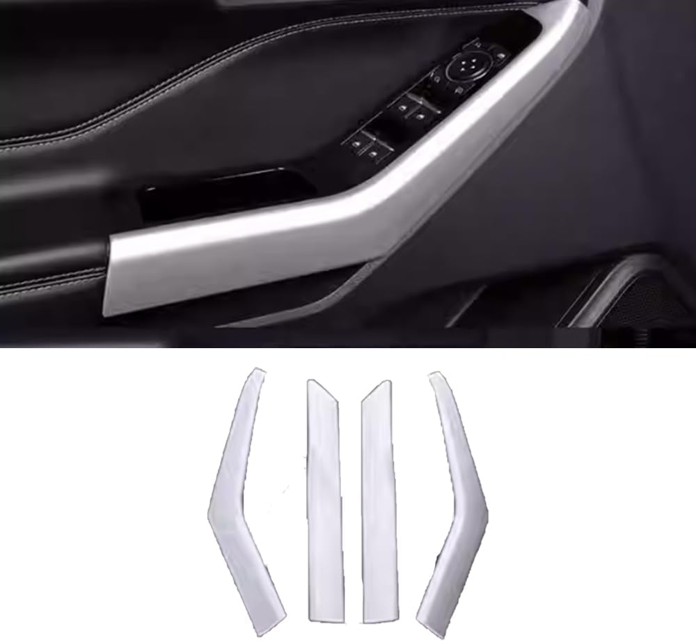 ERIDANUS Auto Accessories Fit for Explorer 2022 2021 2020 Side Door Scuff Plate Interior Cover (Matte Silver) ABS 4PCS