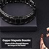 Jeracol 99.99% Soild Copper Bracelets for Men,3X Magnetic Bracelets Men with Ultra Strength Magnets,Adjustable Size&Jewelry Gift Box(Black) #3