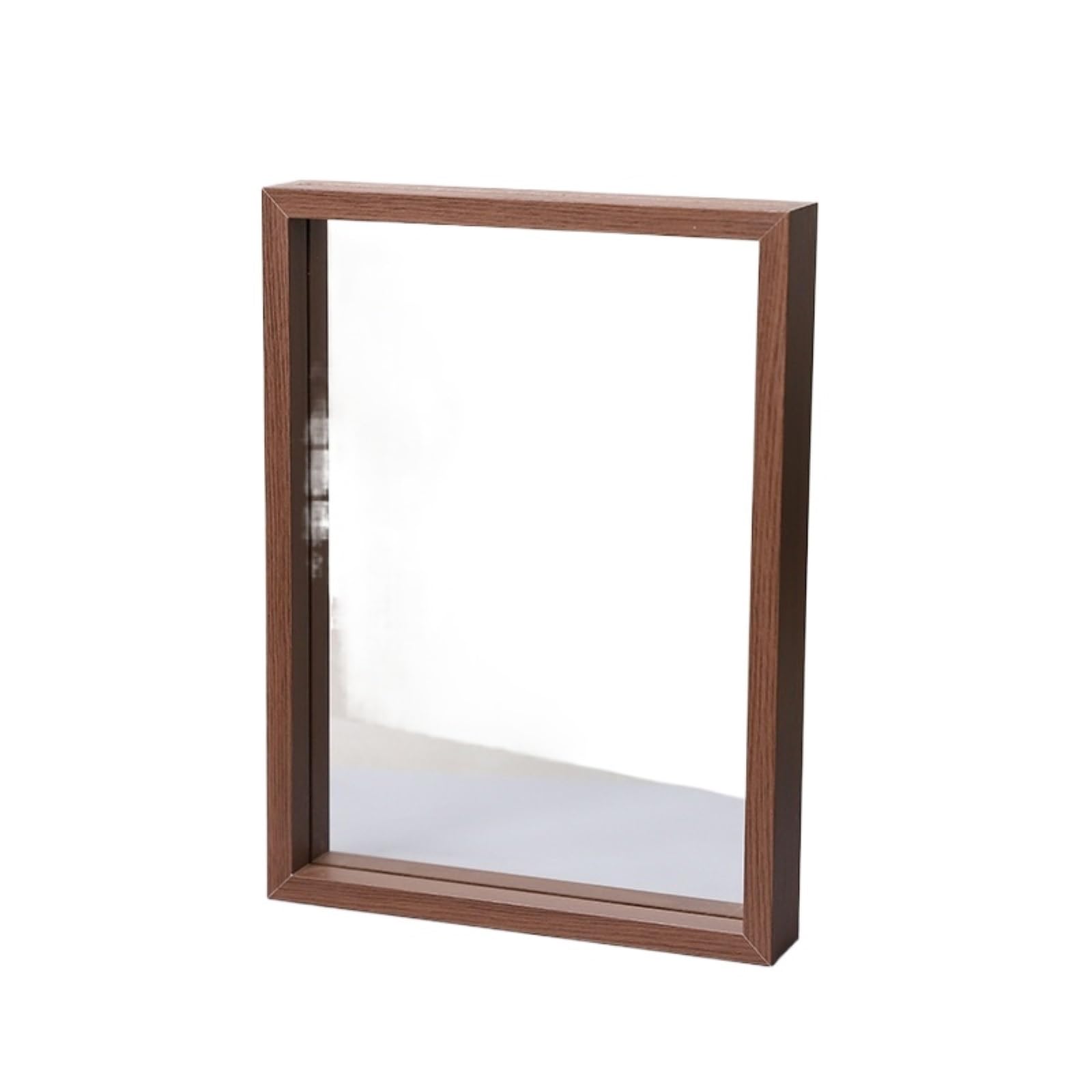 Dwustronna Ramka Na Zdjęcia, Przezroczysta, Drewniana, Do Powieszenia Ścianie(Light Brown)