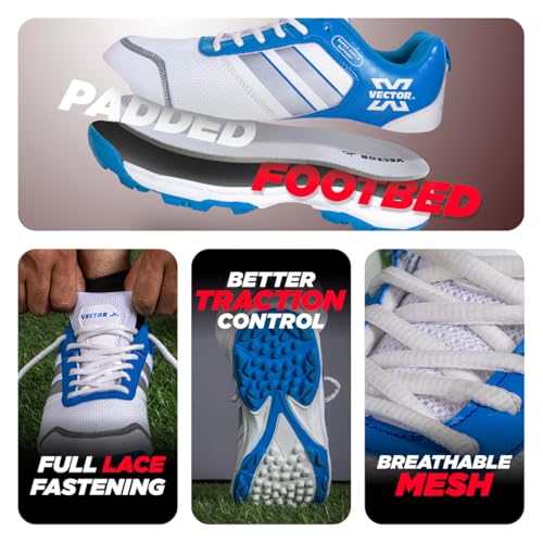 Image of Vector X Blast-7.0 Stud Cricket Shoes, Synthetic Upper, Rubber Outsole, Designed to Elevate Your Game to New Heights Power, Precision, and Comfort