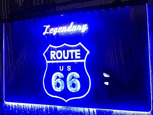 Route66 LEDウォールサイン＜オレンジ＞ ルート66 ROUTE66 青