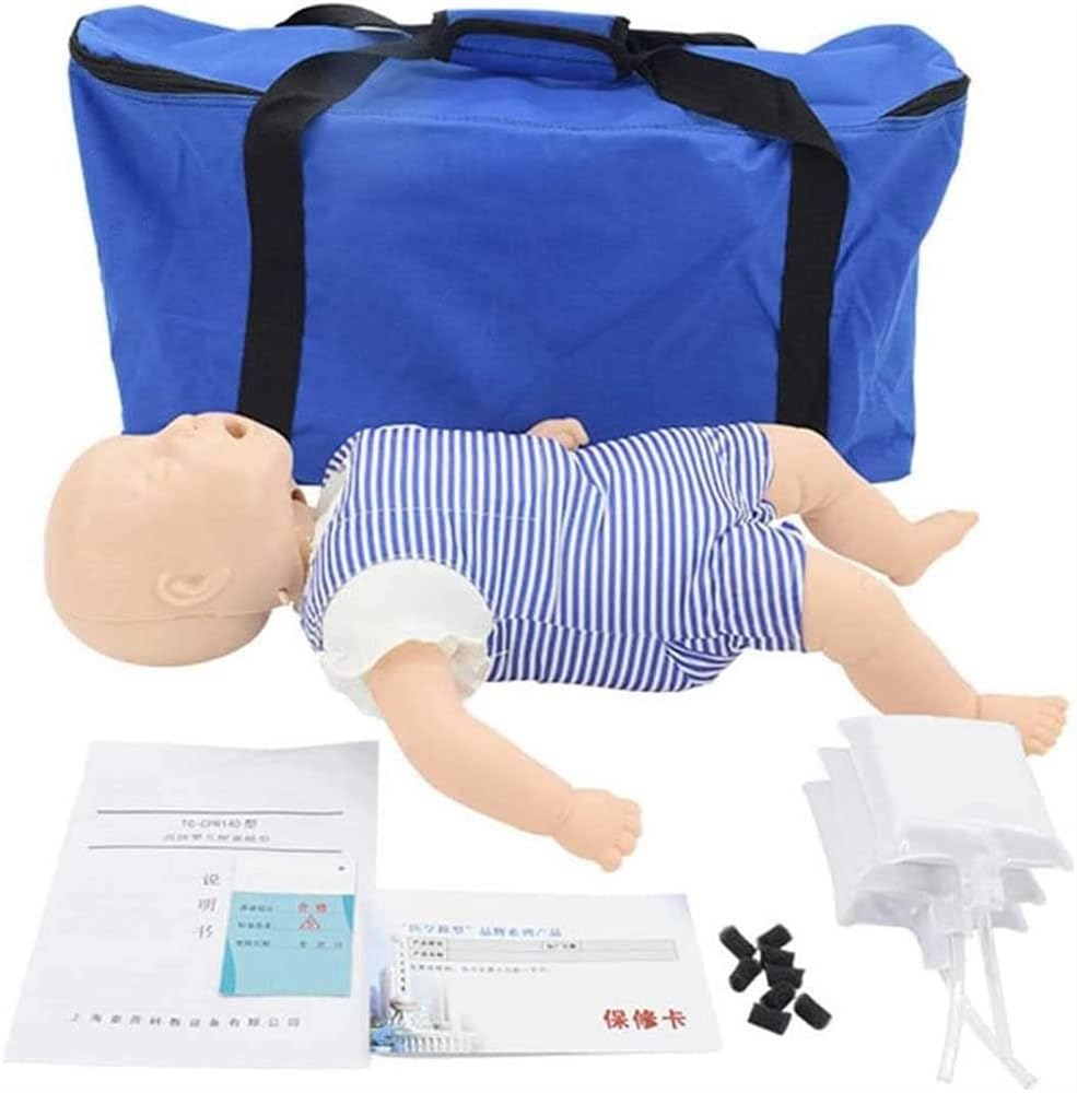 Maniquí de entrenamiento de RCP para práctica de obstrucción de las vías respiratorias, modelo educativo de primeros auxilios para reanimación cardiovascular pulmonar, enseñanza e investigación