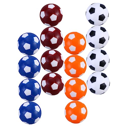 BESTonZON 16Pcs Table Soccer Balls Durable Foosball Replacement Accessories for Tabletop Games Bright Colors for Easy Distinction for Family Fun and Game Rooms