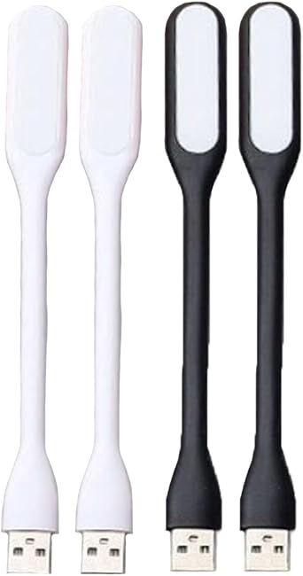 LED Light, USB Lamp, Night Bright, USB Connection, Stand Light, For Tabletops, Laptops, Adjustable Angle, Portable, Energy Saving, Work, Indoor Night Light, Goggles, Multi-Functional Black x 2 +