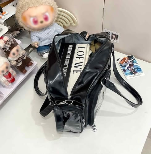 Bolso negro tipo bandolera para mujer miniatura 7