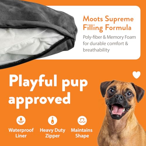 Moots Sofá premium para animais de estimação preto/carvão grande