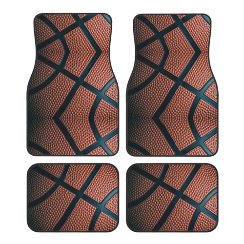 Tapis de voiture à motif basket-ball ajustement universel pour SUV berline et camionnette x4
