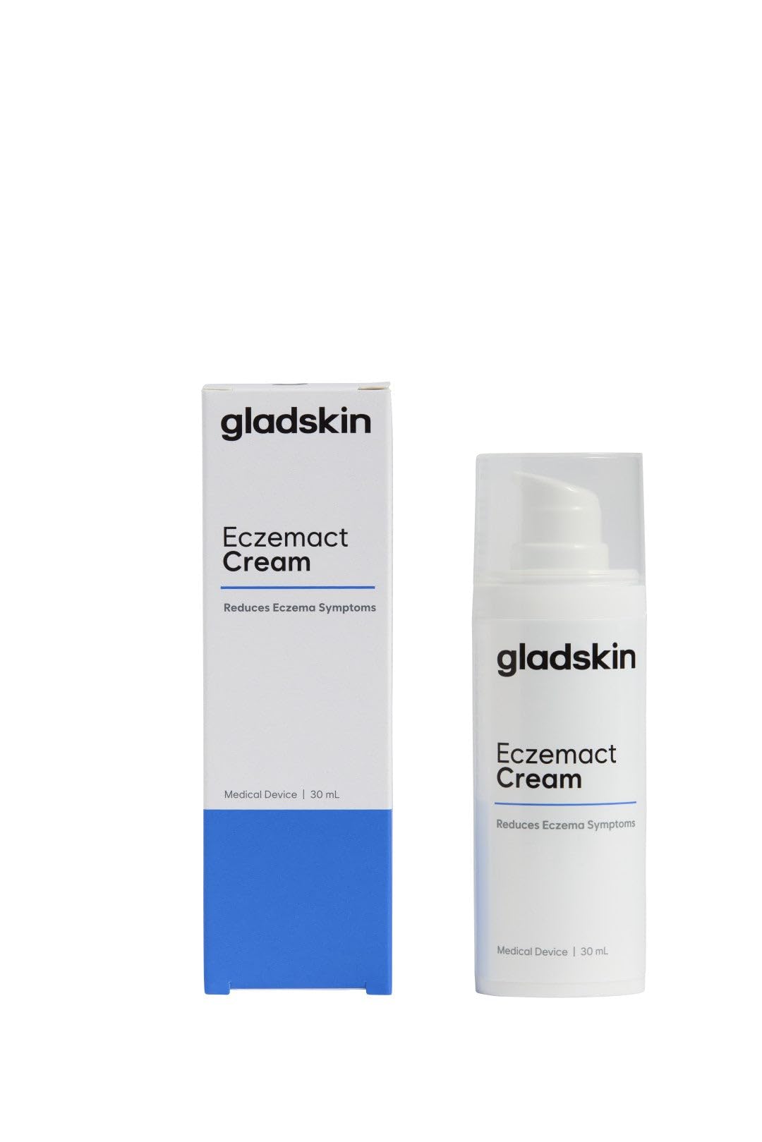 Gladskin ECZEMACT Cream Eczemact Cream 100 ml | hilft bei Neurodermitis gegen Juckreiz und Rötungen | Hypoallergen und dermatologisch getestet für Erwachsene und Kinder