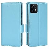 Topme Custodia in Pelle per Motorola Moto ThinkPhone/Lenovo ThinkPhone (6.6" Inches), [ Cover per Telefono Serie Modello Litchi Semplice] - Azzurro