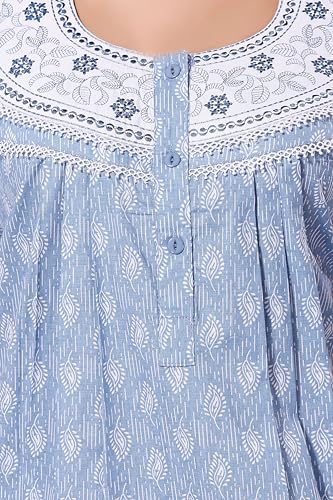 Image of Soulemo Women's Pure Cotton Floor Length Nighty 1682