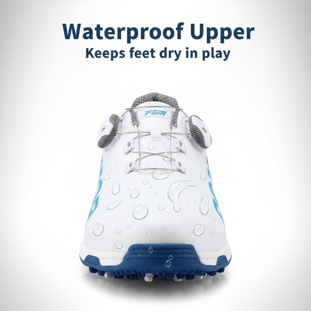Chaussure de Golf Imperméable pour Hommes avec Système de Dentelle