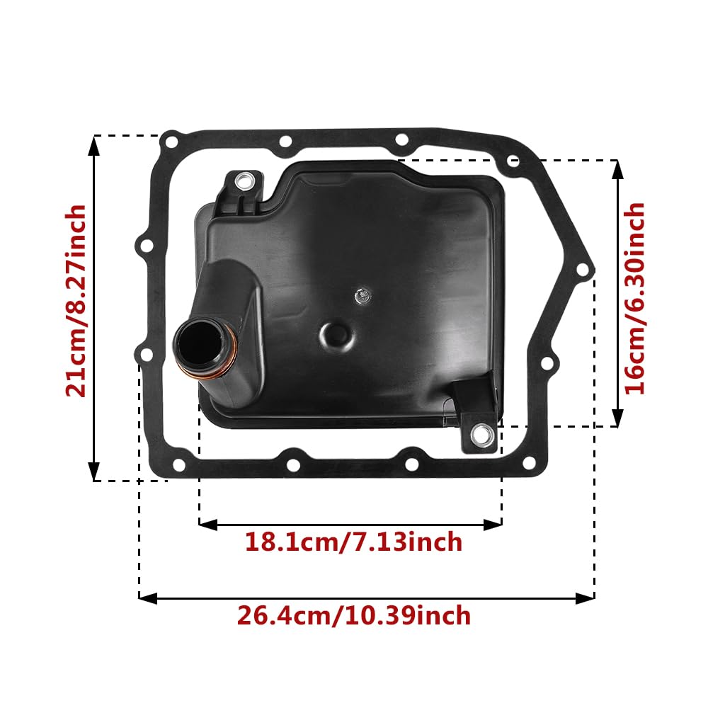 Riloer Kit de filtre de transmission automatique 68018555AA Compatible avec Chrysler 2008-2016 TOWN & COUNTRY Compatible avec Dodge RAM C/V PROMASTER 1500 2500 3500 Compatible avec Volkswagen ROUTAN