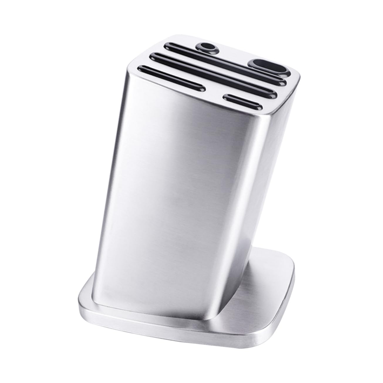 MAGICLULU Support De Rangement Couteaux Emplacements Acier Inoxydable Antidérapant Pour Cuisine Organiseur Portatif Incliné Polyvalent Pour Couteaux Ciseaux Et Accessoires Usage Intérieur Et
