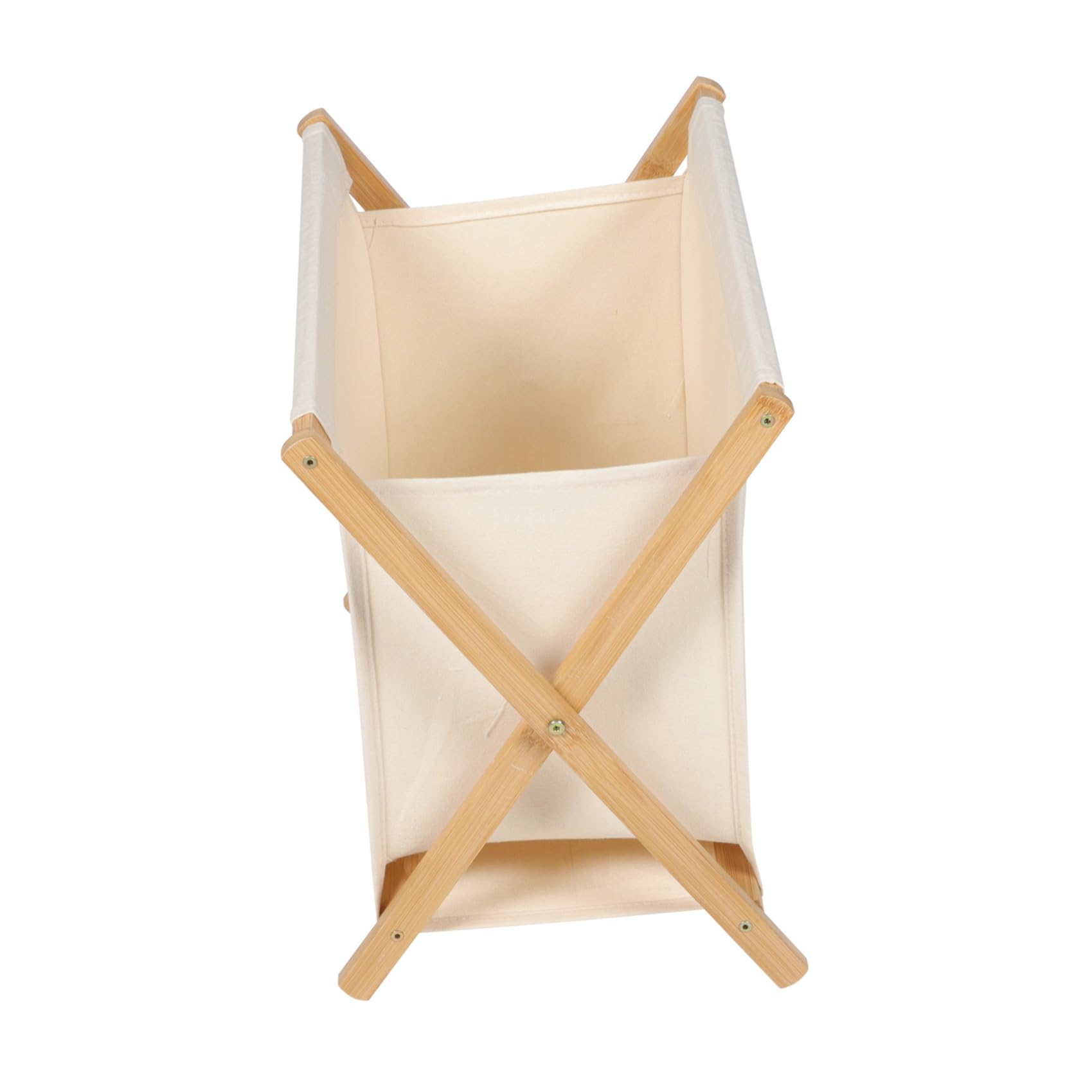 Kinder Wäscheaufbewahrungskorb Faltbar aus Stoff, Beige, Klein