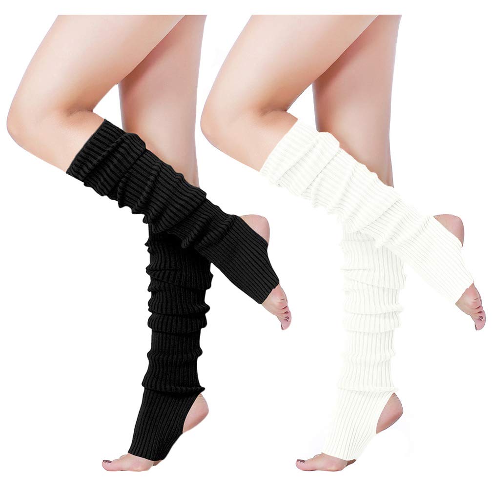v28 Women’s Neon Knit Leg Warmer for 80s Party Dance Sports Yoga