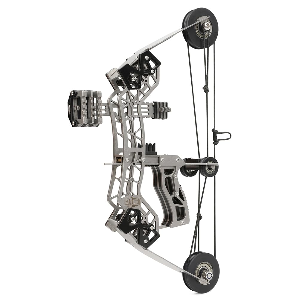 Set arco compound da 10,4" con peso di trazione di 12 libbre Kit per tiro con l'arco con gittata di 40-50 m - Perfetto per il tiro al bersaglio, i giochi di tiro e i regali delle feste