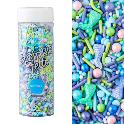 Sweets Indeed Sprinkles, Mermaid Edible Sprinkle Mix, Perfect for Cake Decorations, Baking, Ice...