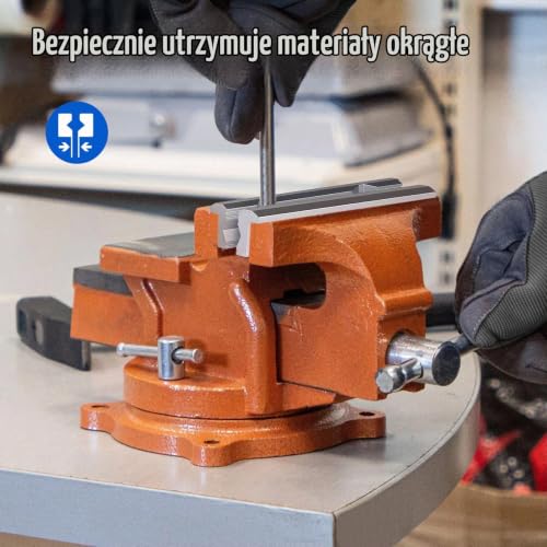SWAWIS Imadło ochronne 150 mm, 1 para szczęk ochronnych z aluminium, szczęki mocujące z magnesem i pryzmatami, zapasowe szczęki do imadła, zaciskane