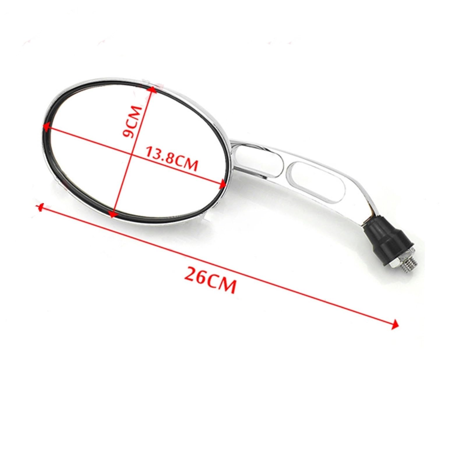 Espejos Moto Homologados Para Cruiser Para Chopper Sport 10MM Espejos Retrovisores Cromados Para Motocicleta 7/8 ''22mm Manillar Espejos Retrovisores Laterales Geevorks(With Bracket)