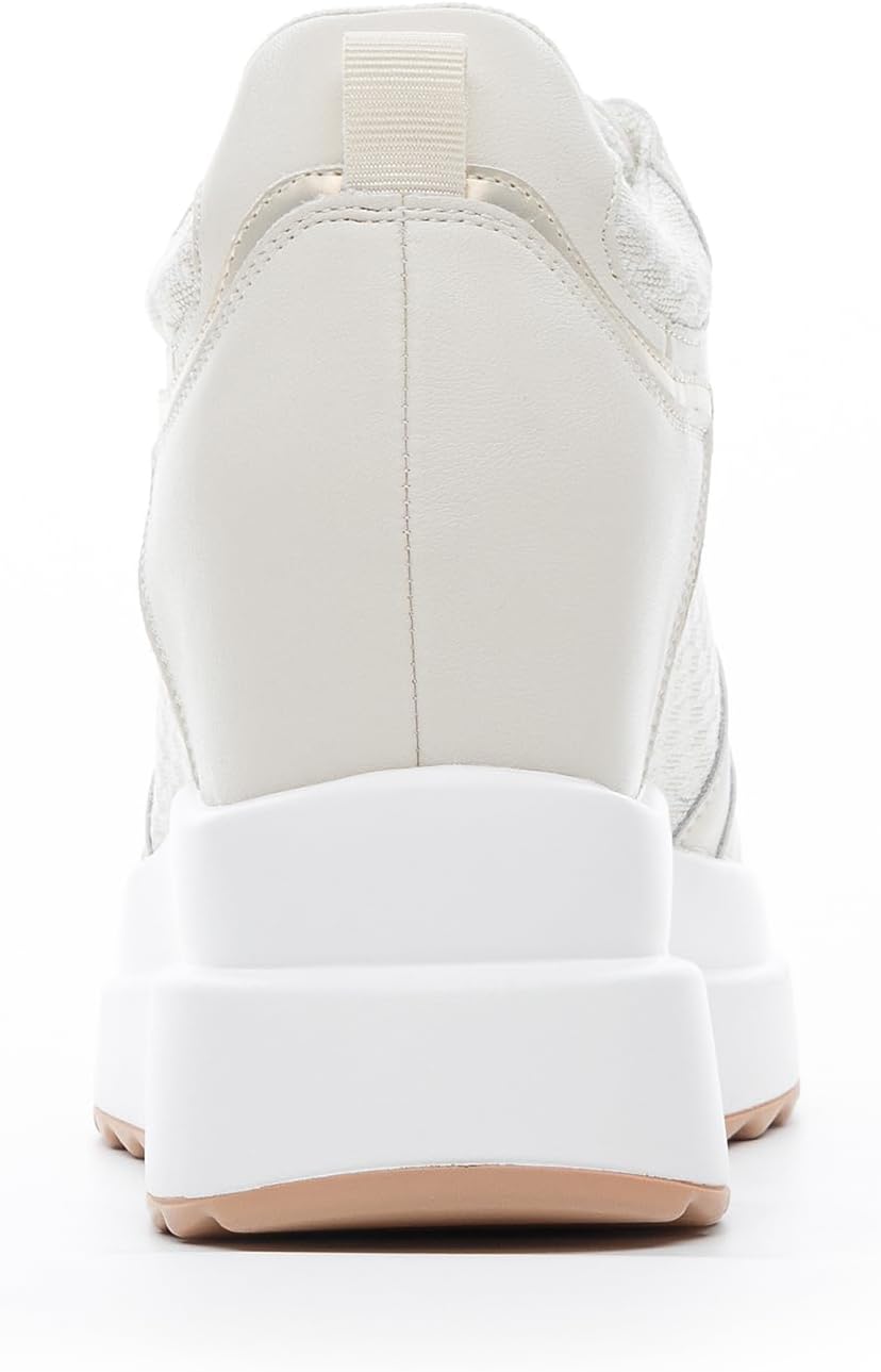 High Platform Sneakers for Women Hidden Heel Wedge Sneakers Dressy Fashion Wedge Tennis Shoes Increasing 3.94 inches - Image 7
