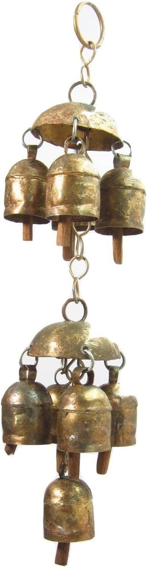Ethnic of Kutch Wind Chime Indian Tradition Hand Metal Alloy Ring Tone Bell Hanging E14