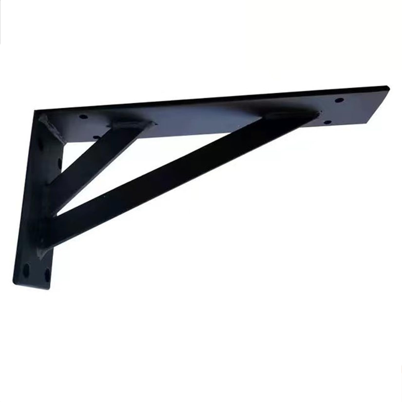 2 Stück Regalhalterungen,Schwimmenden Regalträger,Metall Schwerlast Konsole Wandwinkel,Dreieck Wandhalterungen Regalwinkel für Lagerregal,Bücherregal,mit Schrauben (70cm,Schwarz)