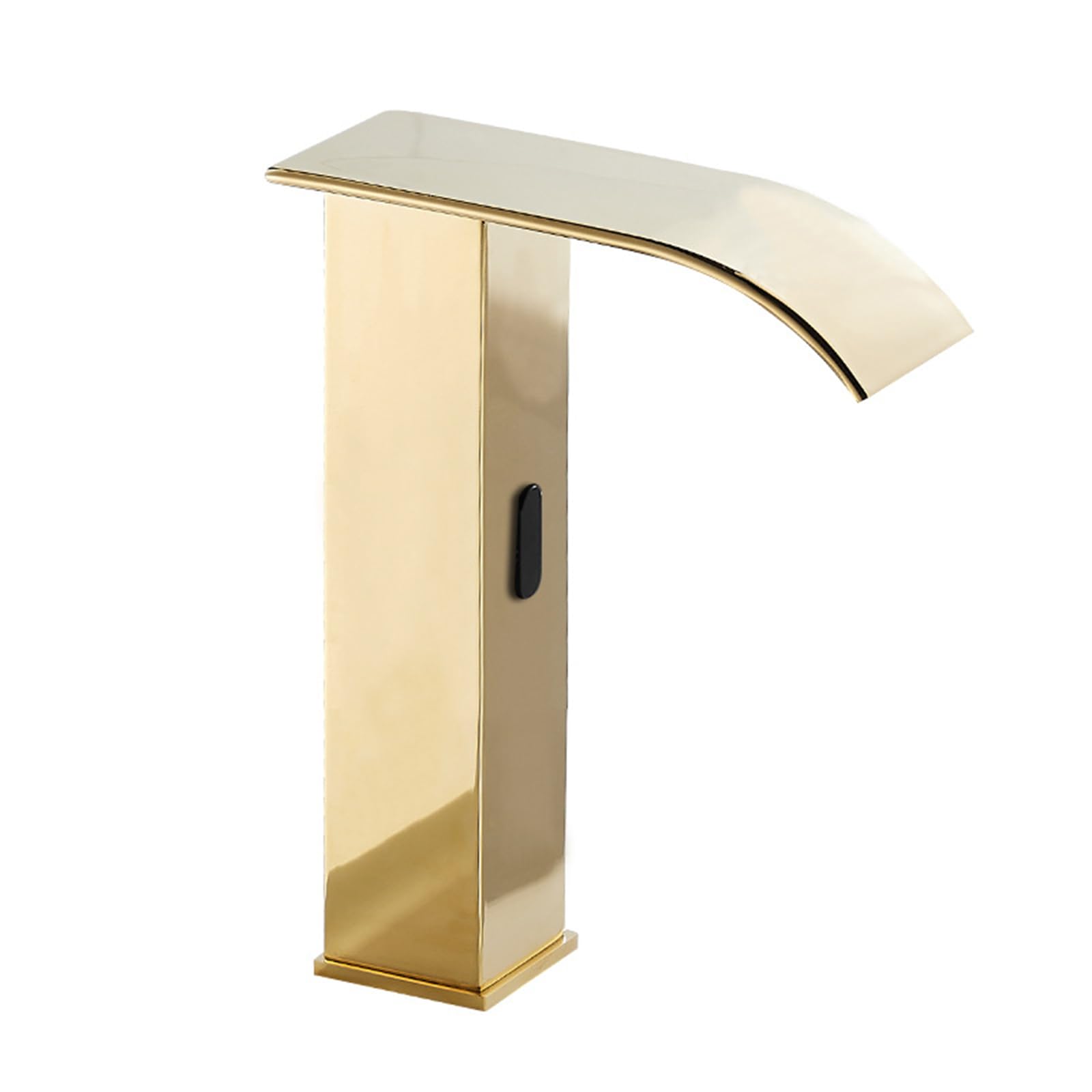 ZYCHSJXA Mixer Taps Bathroom Sensor Waterfall for Basin Brass Automatic Touchless Faucet,Gold,Tall