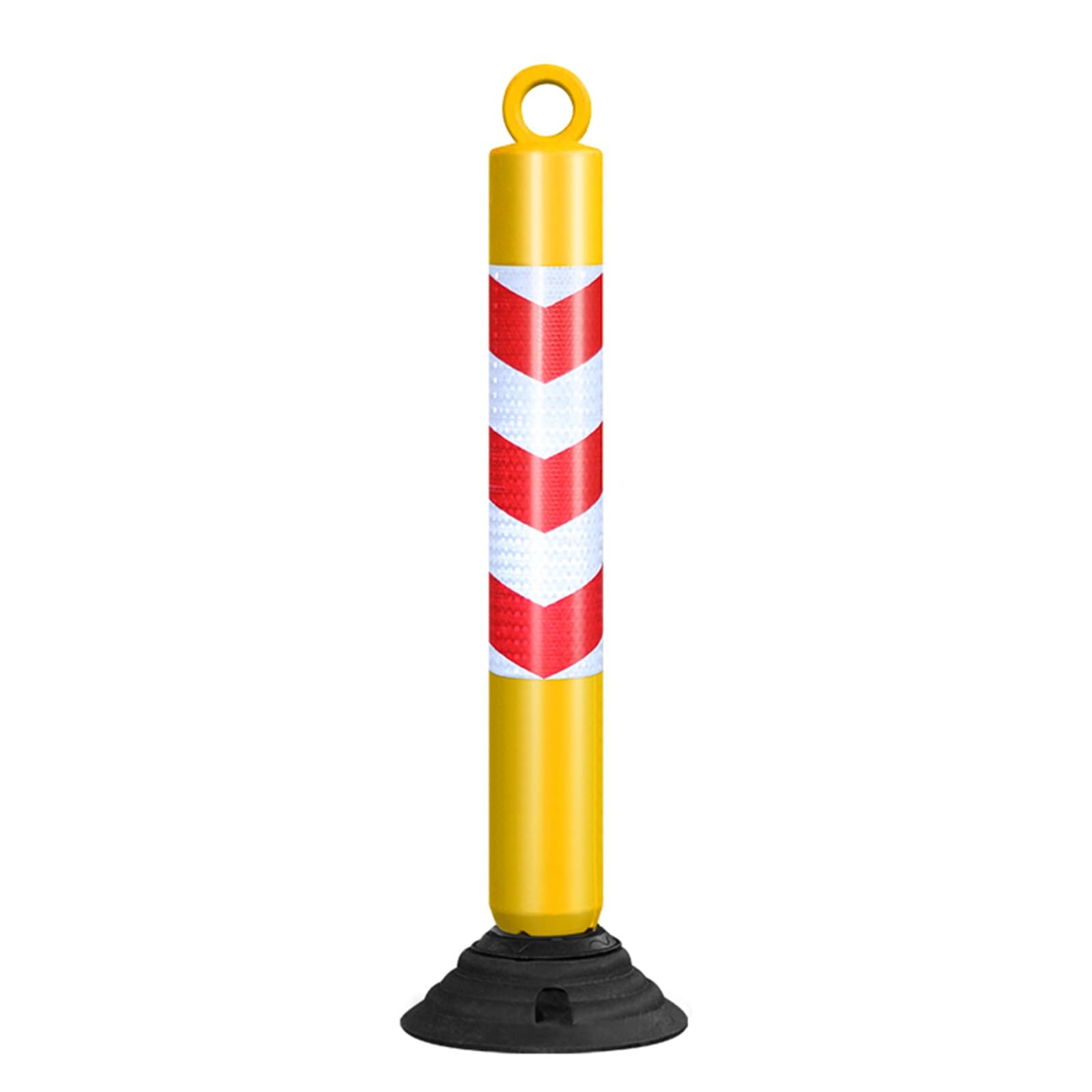 Coni Stradali Delimitatori Parcheggio - 2 Pezzi Nero/Bianco Riflettenti 45-75cm