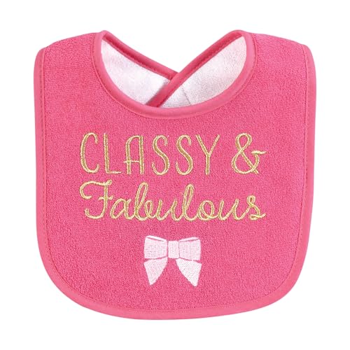 Image of Hudson Baby Infant Girl Cotton Terry Drooler Bibs with Fiber Filling, My Mama, One Size
