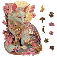 Amazon | ジグソーパズル 500ピース 木製パズル 白金の狐 (33.4×42cm