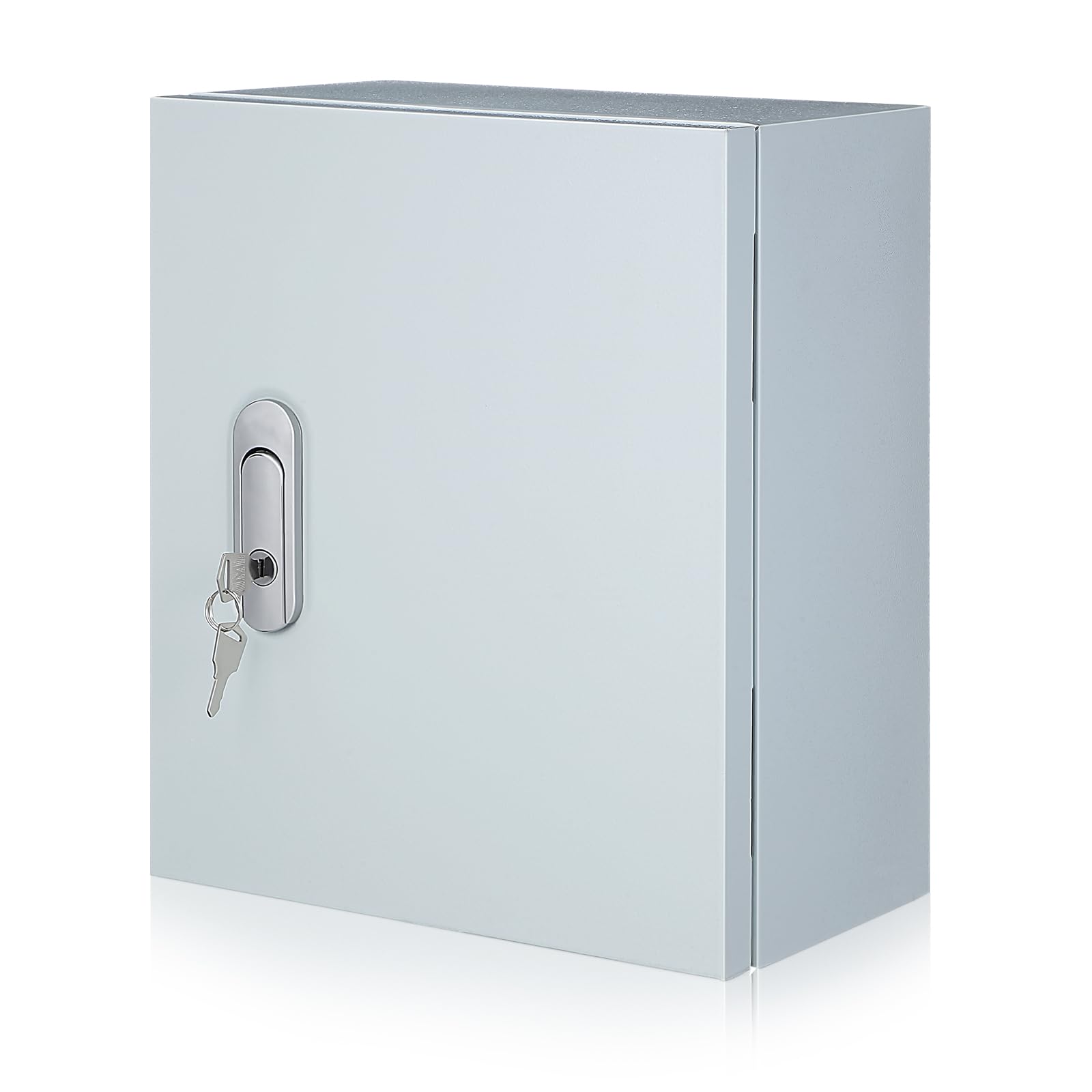 iplusmile IP30 Weatherproof Metal Wall-mounted Electronic Equipment Enclosure Box with Keys Electrical Lockable Junction Box for Indoor and Outdoor