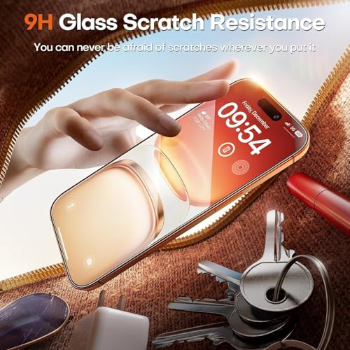 Image of Mr.Shield Align-X Tempered Glass Screen Protector for iPhone 17 Pro | (Pack of 2) 10H Hardness Guard, Military Grade Protection, Easy Install, Case-Friendly, Anti-Static